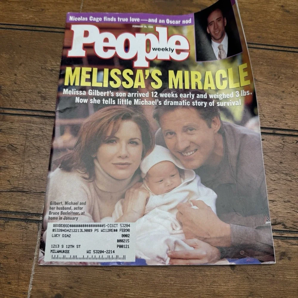 Melissa Gilbert, Nicolas Cage - People Magazine 1996
